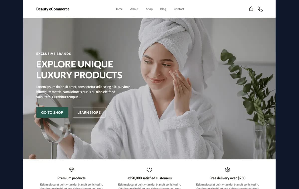 Beauty Ecommerce X preview