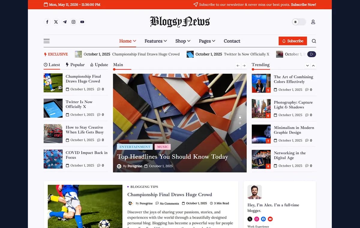 Blogsy News preview