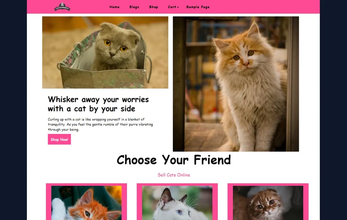 Cat Ecommerce preview