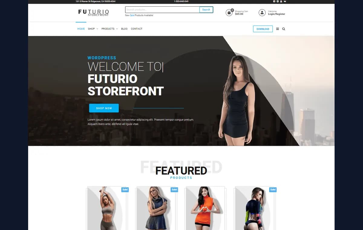 Futurio Storefront preview
