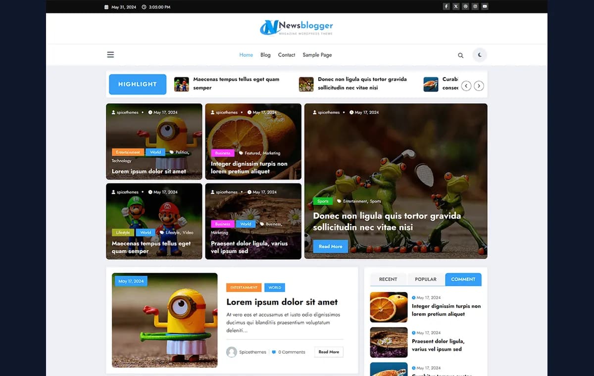 NewsBlogger preview